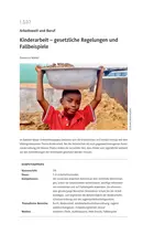 Kinderarbeit: Gesetzliche Regelungen und Fallbeispiele - Arbeitswelt und Beruf - AWT
