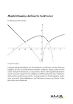 Abschnittsweise definierte Funktionen - Unterrichtseinheit Mathematik - Mathematik