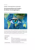 Die Humanevolution der Europäer - ein fiktiver Forschungskongress - Evolution – Stammesgeschichte und Systematik - Biologie