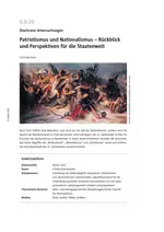Patriotismus und Nationalismus - Rückblick und Perspektiven für die Staatenwelt - Geschichte