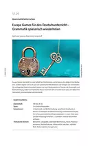 Escape Games für den Deutschunterricht - Grammatik spielerisch wiederholen - Deutsch