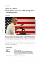 Barack Obama's presidency and its consequences. "Has Change Come?" - Geschichte bilingual - Geschichte