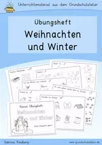 Weihnachten und Winter (Übungsheft, Klasse 1) - Deutsch und Mathematik Grundschule - Mathematik