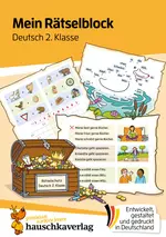 Mein Rätselblock Deutsch 2. Klasse - Rätsel für kluge Köpfe mit Lösungen - Förderung mit Freude - Deutsch