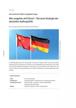 Wie umgehen mit China? - Die neue Strategie der deutschen Außenpolitik - Sowi/Politik