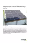 Analysis: Energieerzeugung durch eine Photovoltaikanlage - Eine Photovoltaikanlage mit Werkzeugen der Analysis untersuchen - Mathematik