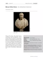 Marcus Tullius Cicero - Der philosophische Staatsmann - Latein