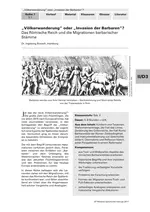 Völkerwanderung oder "Invasion der Barbaren"? - Das Römische Reich und die Migrationen barbarischer Stämme - Geschichte