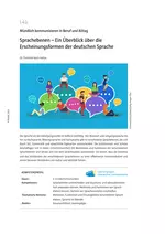 Sprachebenen: Ein Überblick über die Erscheinungsformen der deutschen Sprache - Mündlich kommunizieren in Beruf und Alltag  - Deutsch