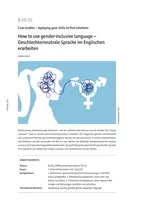 How to use gender-inclusive language - Geschlechterneutrale Sprache im Englischen erarbeiten - Englisch