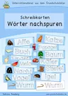 Wörter nachspuren (Schreibkarten) - Wörter nachspuren (140 Schreibkarten, erstes Schreiben, Rechtschreibung) - Deutsch