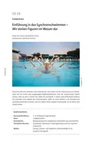 Einführung in das Synchronschwimmen - Wir stellen Figuren im Wasser dar - Sport