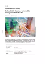 Einheit: Welche Bedeutung hat künstliche Intelligenz für die Wirtschaft? - Automaten & künstliche Intelligenz - Informatik