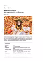 Kreative Herbstzeit - Lernwerkstatt - Werkstattunterricht mit Gedichten - Deutsch