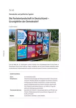 Die Parteienlandschaft in Deutschland - Grundpfeiler der Demokratie? - Sowi/Politik