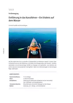 Einführung in das Kanufahren - Ein Erlebnis auf dem Wasser - Sport