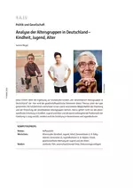 DaF / DaZ: Analyse der Altersgruppen in Deutschland: Kindheit, Jugend, Alter (Aufbaustufe) - DaF/DaZ