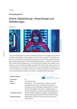 Unterrichtseinheit: Digitalisierung - Anwendungen und Anforderungen - Informatik