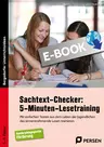 Sachtext-Checker: 5-Minuten-Lesetraining - Sopäd - Mit einfachen Texten aus dem Leben der Jugendlichen das sinnentnehmende Lesen trainieren (Sonderpädagogische Förderung 5. bis 9. Klasse) - Deutsch