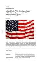 "Let's celebrate!": US American holidays and traditions - Eine landeskundliche Materialsammlung (Teil 1) - Englisch