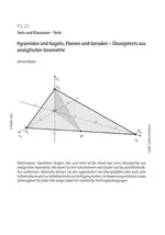 Pyramiden und Kugeln, Ebenen und Geraden - Übungstests aus analytischer Geometrie - Mathematik