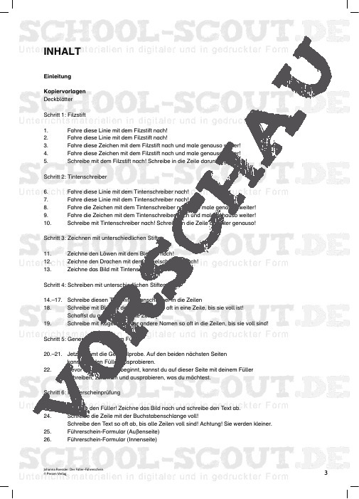 Der Füller-Führerschein - Grundschrift (1./2. Klasse)