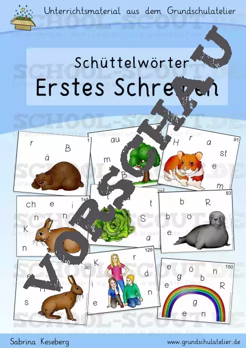 Schüttelwörter für das erste Schreiben - 150 Schüttelwörter-Karten (Deutsch, Rechtschreibung von Anfang an) - Deutsch
