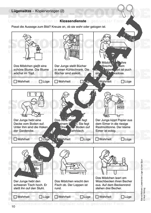 Lesend der Lüge auf der Spur - Lesetraining Grundschule - 2-fach differenziertes Lesetraining auf Satzebene und Textebene für die Klassen 2-4 - Deutsch