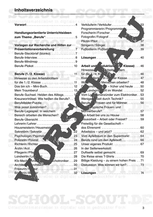 Berufe und Arbeit in der Grundschule - Vielfältige Materialien zum Kennenlernen und Reflektieren der Arbeitswelt (1. bis 4. Klasse) - Sachunterricht